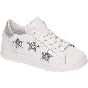 Witte sneakers met online glitter